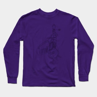 Zombie Ray Gun Blueprint Purple Long Sleeve T-Shirt